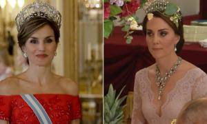 Ducesa de Cambridge și Regina Letizia, la Palatul Buckingham, Q Magazine