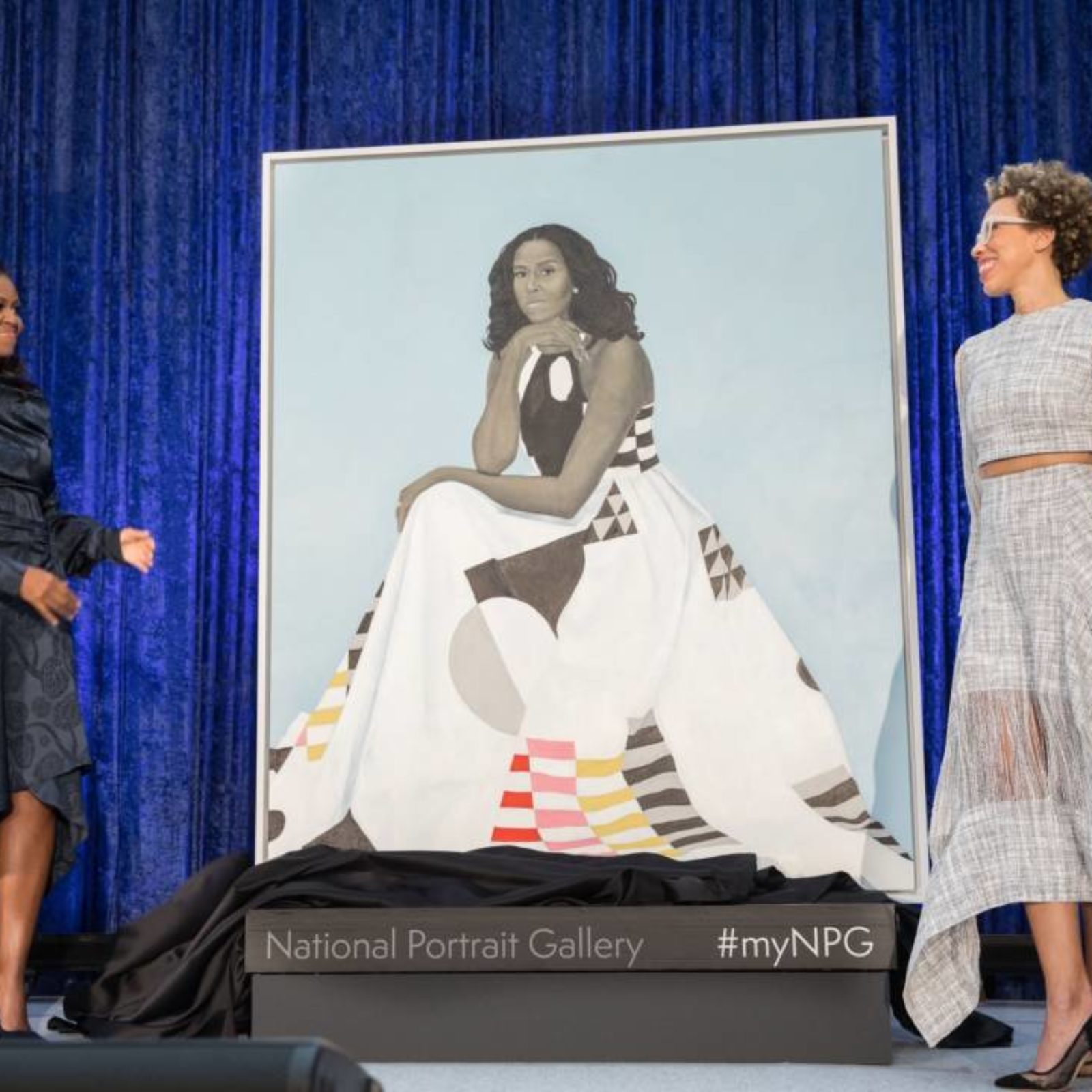 Portretele oficiale ale fostului preşedinte american Barack Obama şi soţiei sale Michelle, din aripa prezidenţială a galeriei National Portrait Gallery Washington (11)