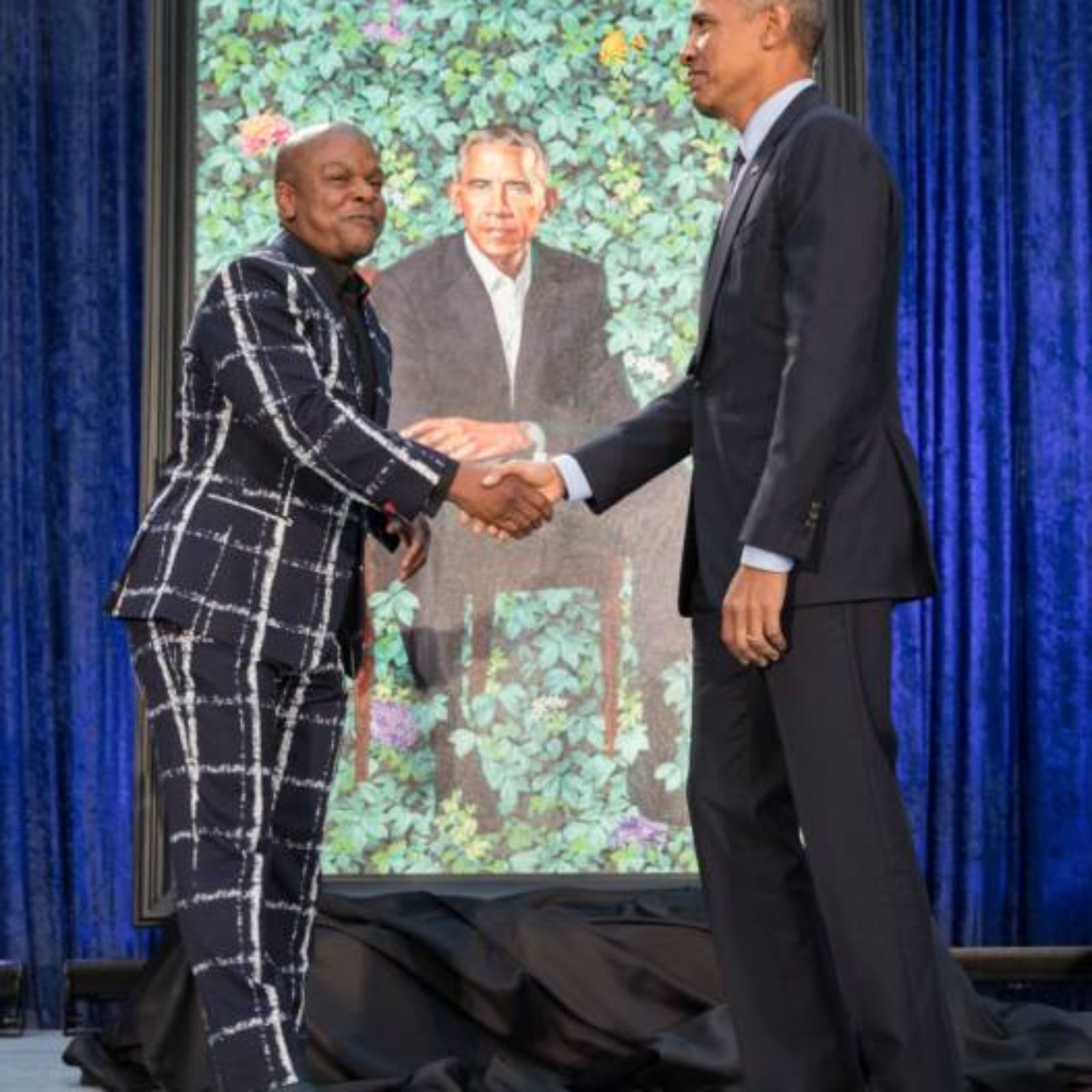 Portretele oficiale ale fostului preşedinte american Barack Obama şi soţiei sale Michelle, din aripa prezidenţială a galeriei National Portrait Gallery Washington (12)