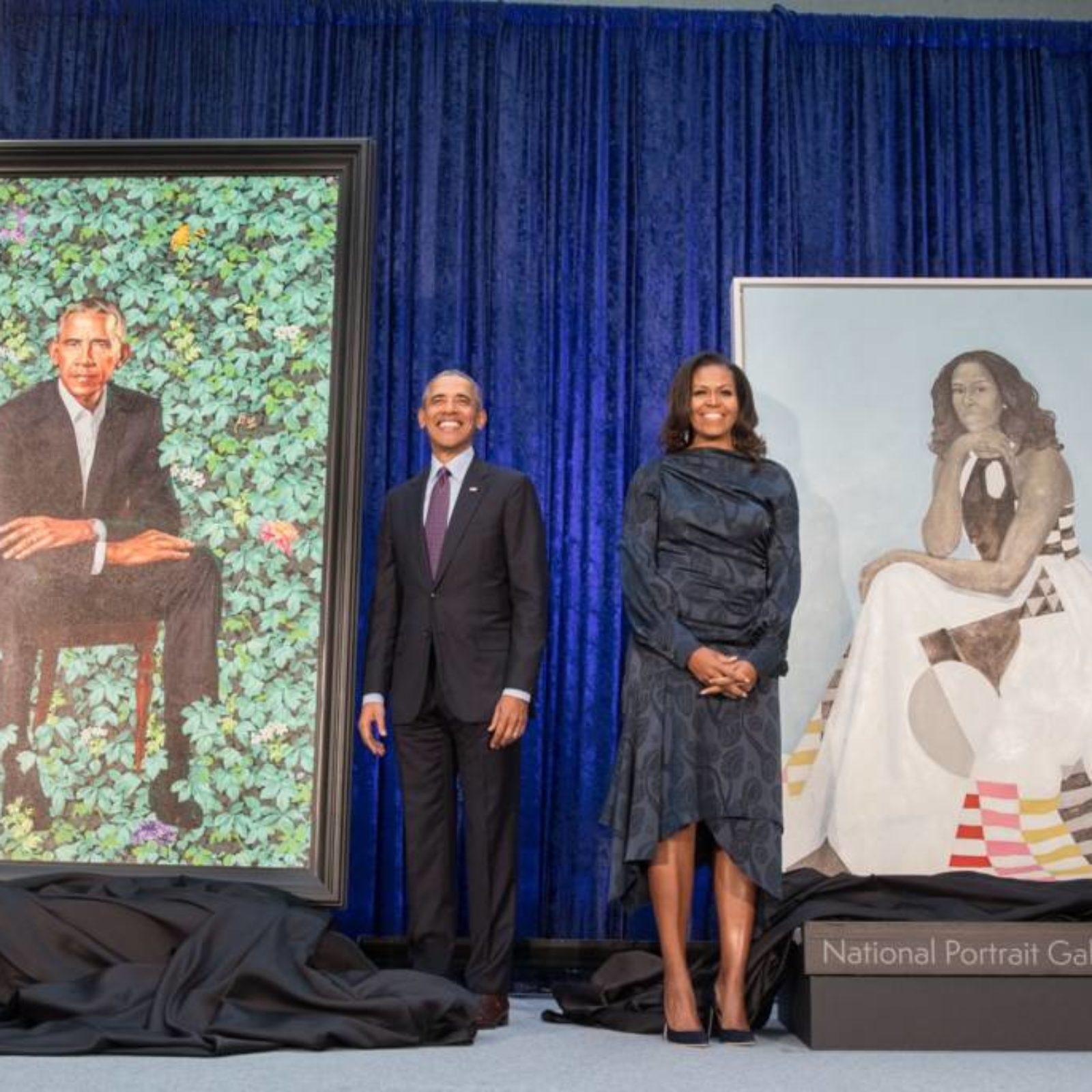 Portretele oficiale ale fostului preşedinte american Barack Obama şi soţiei sale Michelle, din aripa prezidenţială a galeriei National Portrait Gallery Washington (14)