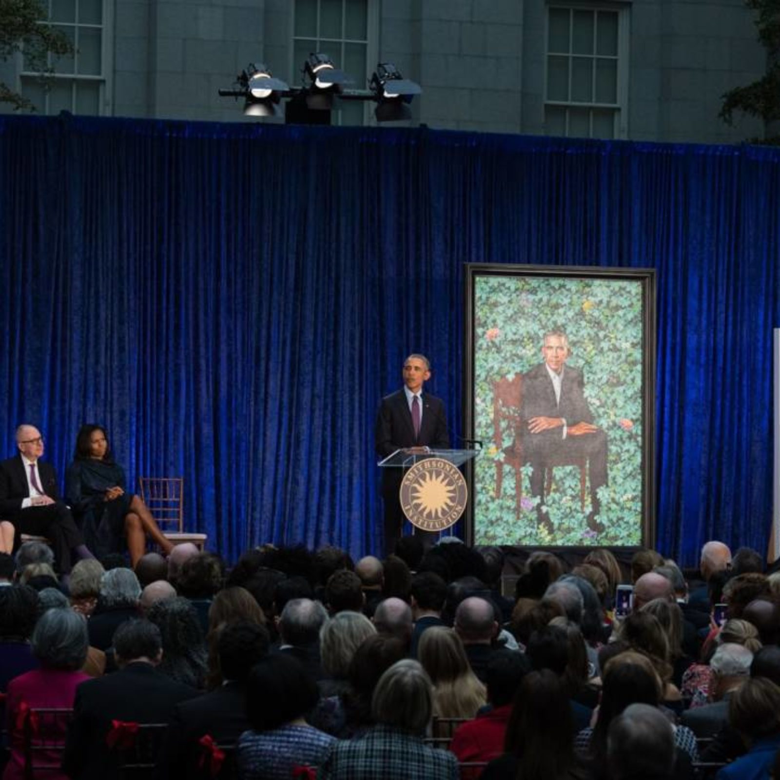 Portretele oficiale ale fostului preşedinte american Barack Obama şi soţiei sale Michelle, din aripa prezidenţială a galeriei National Portrait Gallery Washington (17)