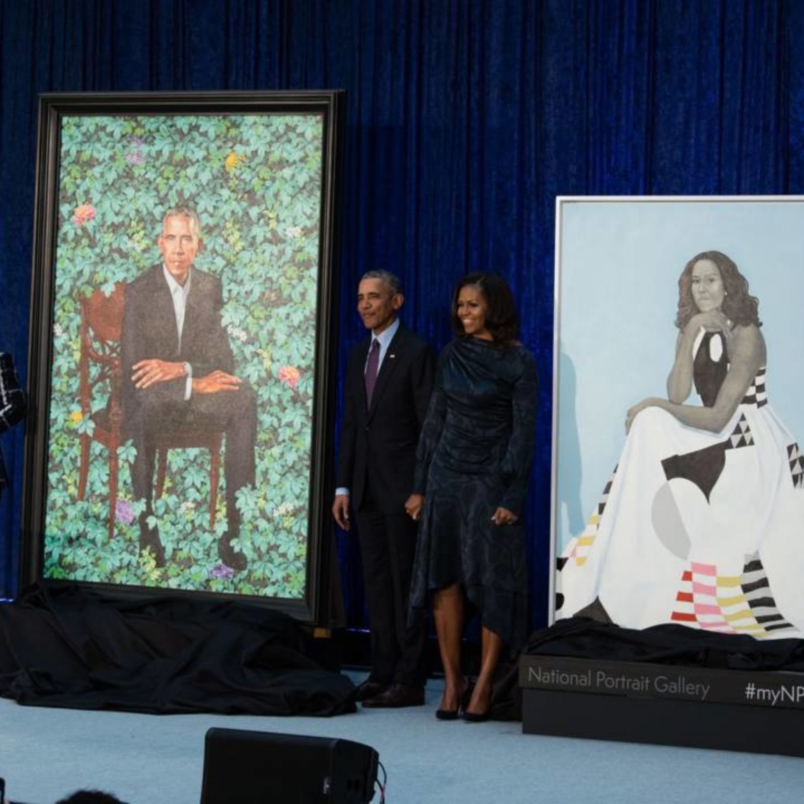 Portretele oficiale ale fostului preşedinte american Barack Obama şi soţiei sale Michelle, din aripa prezidenţială a galeriei National Portrait Gallery Washington (8)