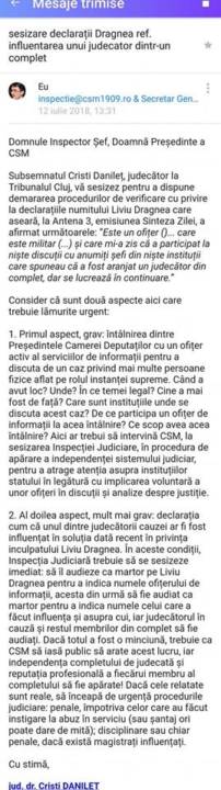 sesizare danilet