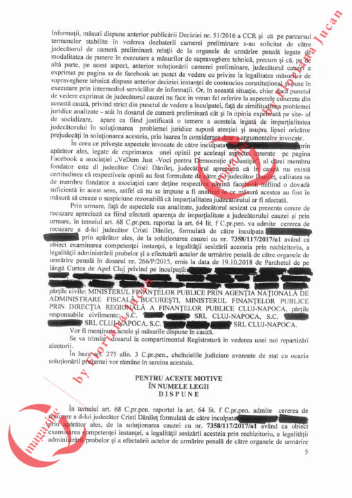 De ce a fost recuzat Cristi Dănileț într-un proces. MOTIVAREA-Document exclusiv Q Magazine (6)