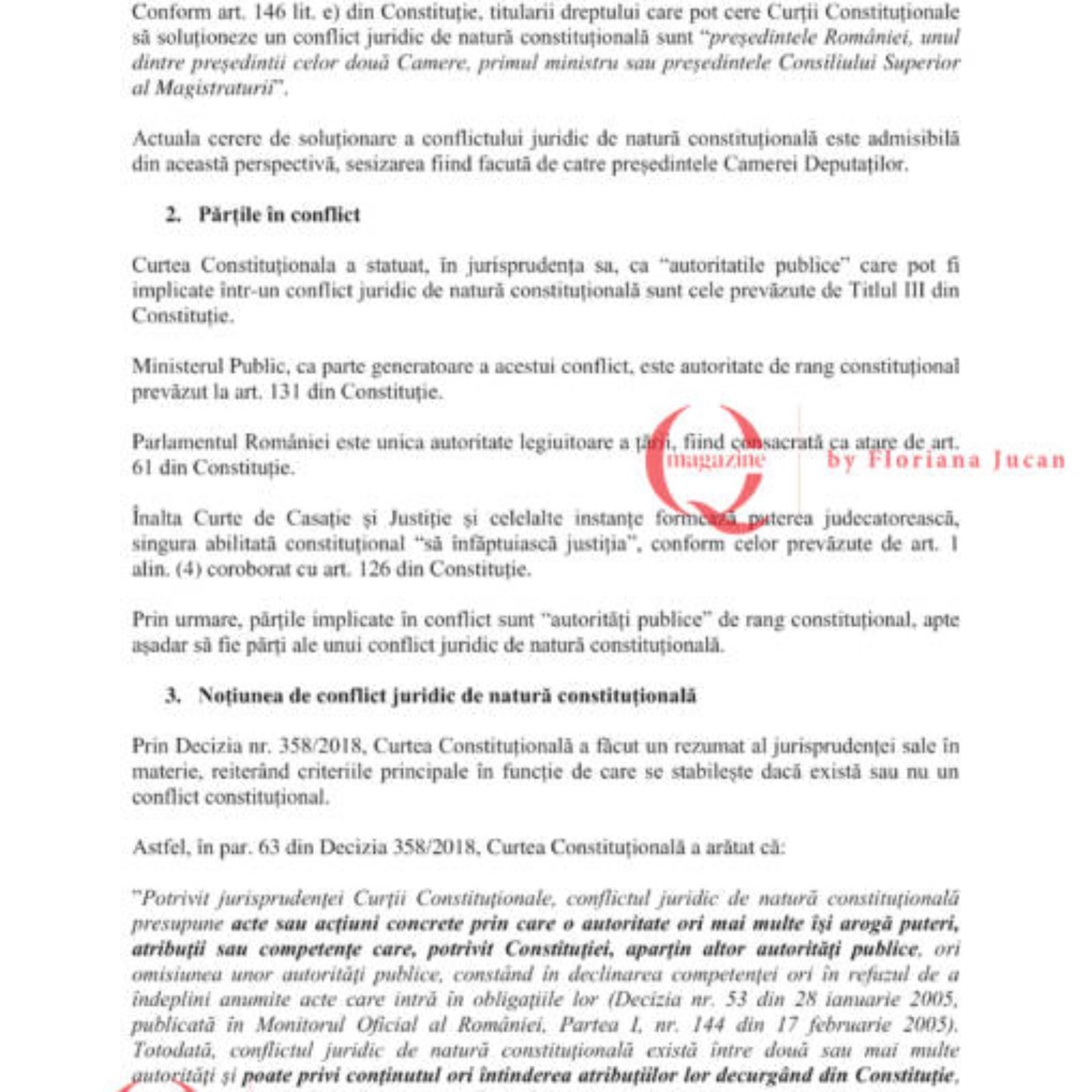 Exclusiv Q Magazine. Sesizarea CCR pentru protocoalele SRI din 2009 și 2016. DOCUMENT (4)