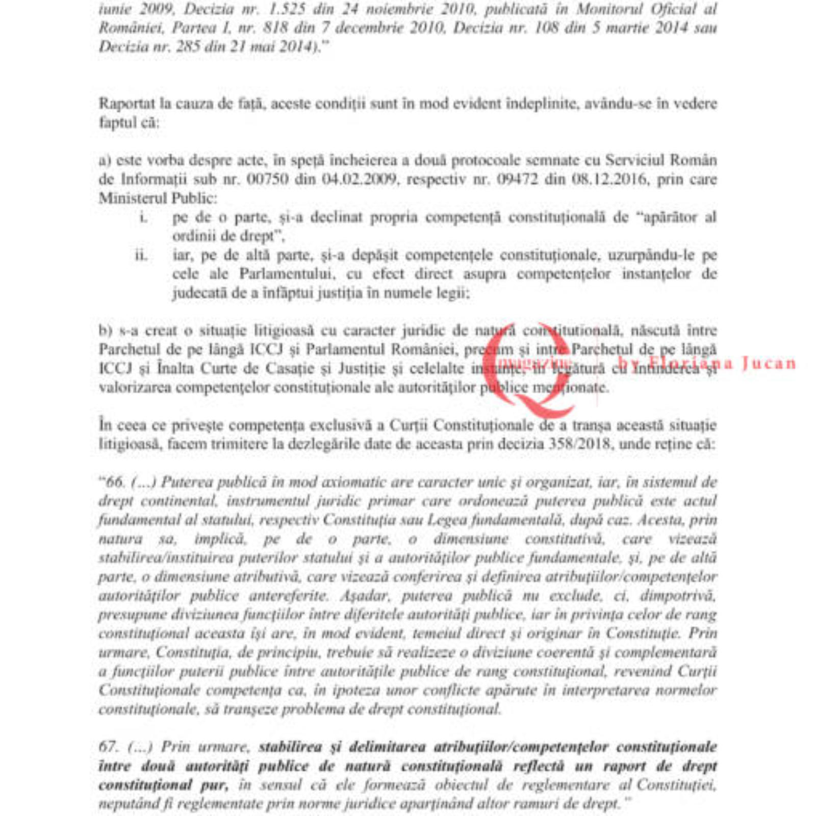Exclusiv Q Magazine. Sesizarea CCR pentru protocoalele SRI din 2009 și 2016. DOCUMENT (5)