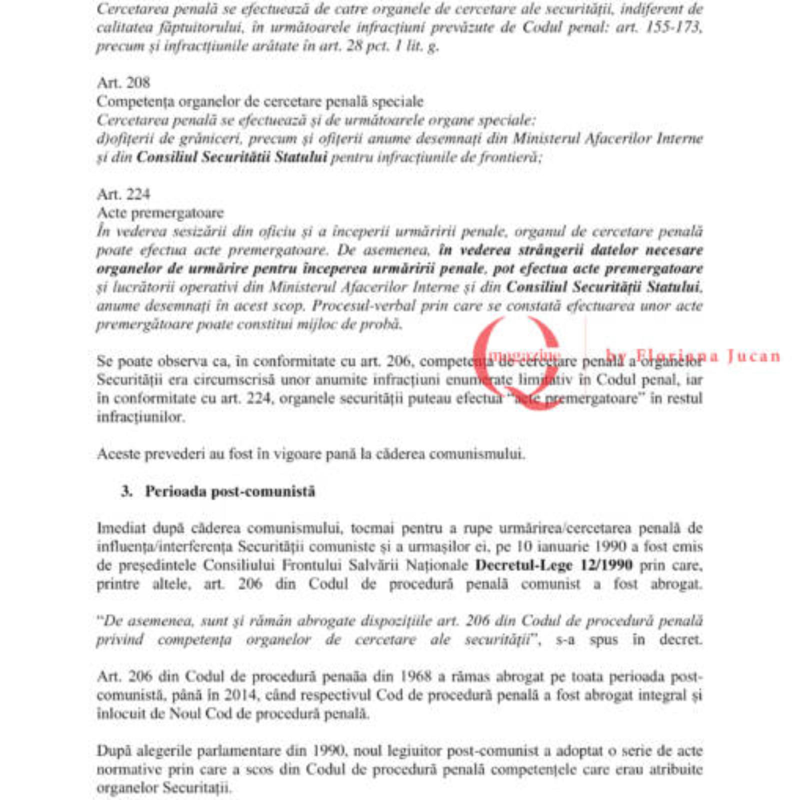 Exclusiv Q Magazine. Sesizarea CCR pentru protocoalele SRI din 2009 și 2016. DOCUMENT (9)