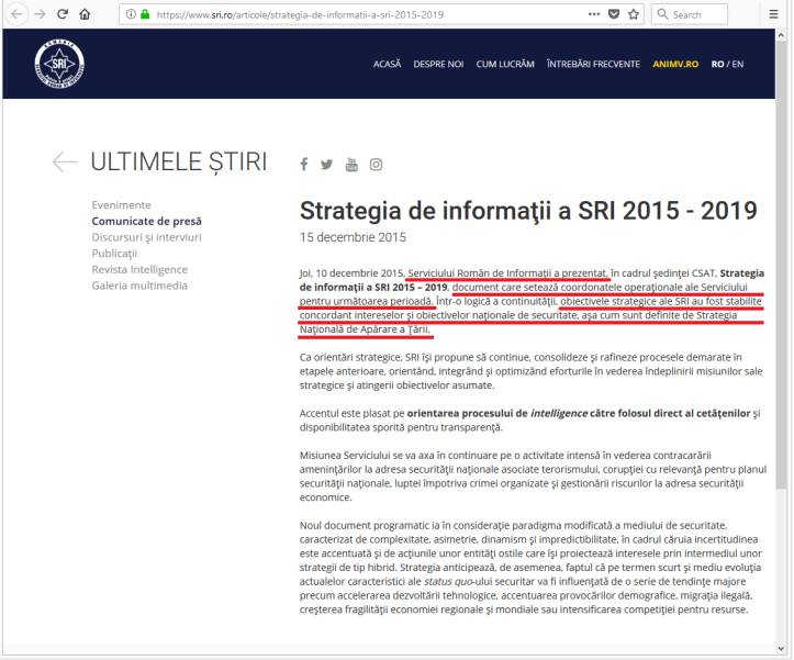 sri-comunicat-dupa-adoptarea-strategiei-de-informatii-2015-de-catre-csat