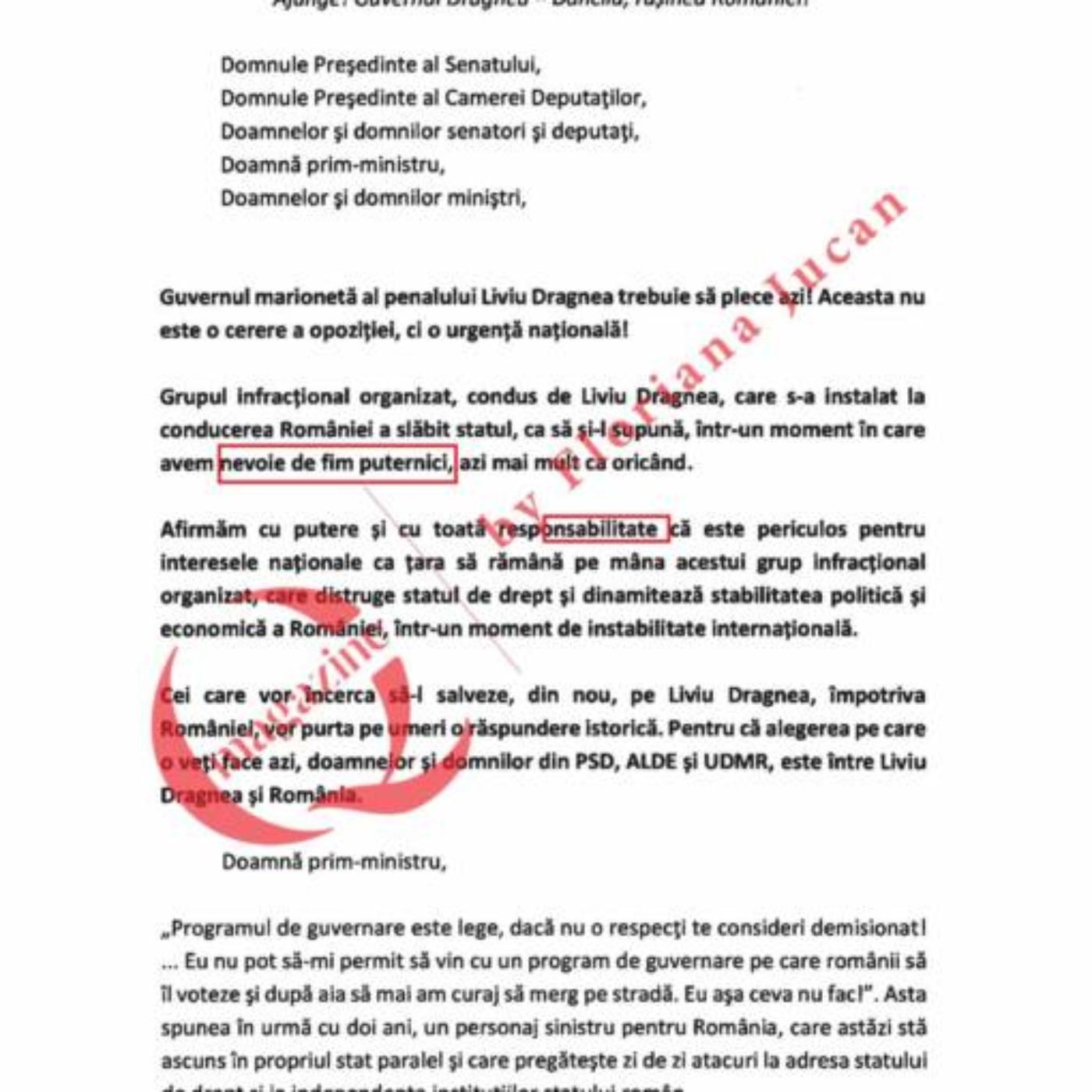 TEXTUL MOŢIUNII DE CENZURA – EXCLUSIV QMAGAZINE (2)