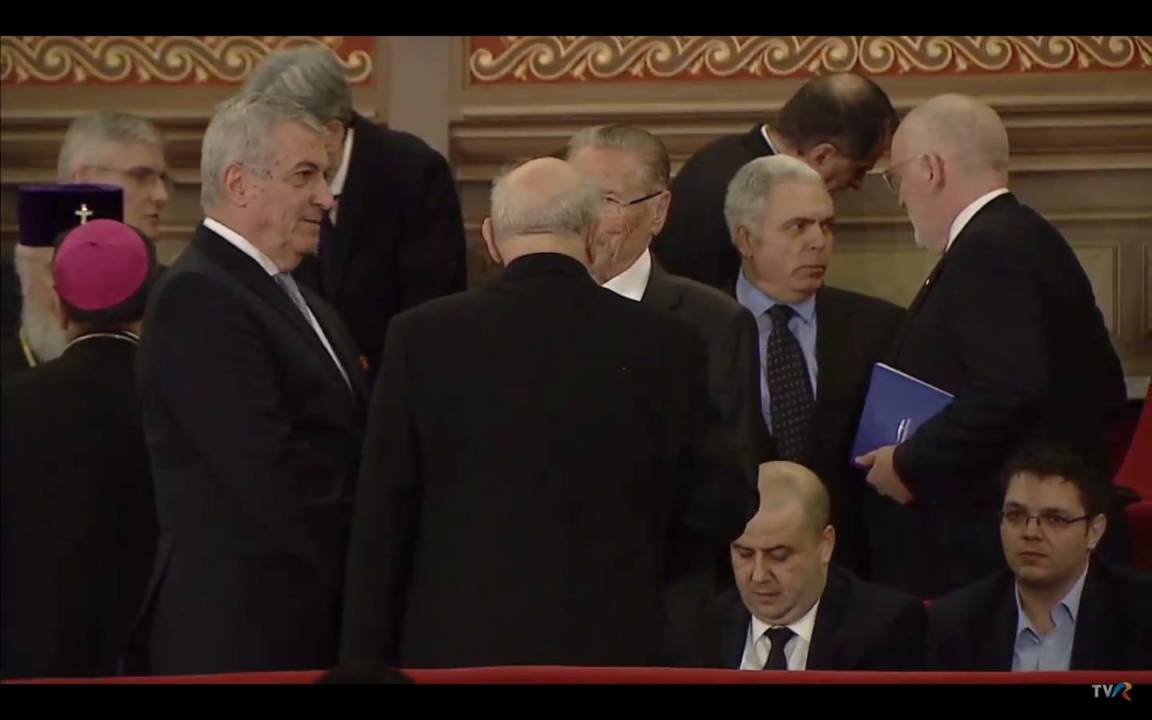 Adrian Severin, Calin Popescu Tariceanu, Emil Constantinescu la Ateneul Roman-QMagazine