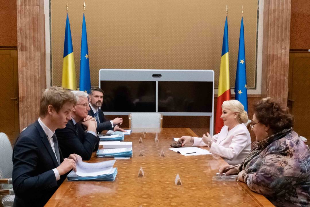 Michel Barnier, moment inedit în cadrul întrevederii de la Palatul Victoria-QMagazine-Viorica Dancila