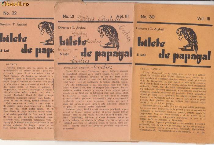 Imagini pentru biblioteca nationala Bilete de papagal a lui Tudor Arghezi,